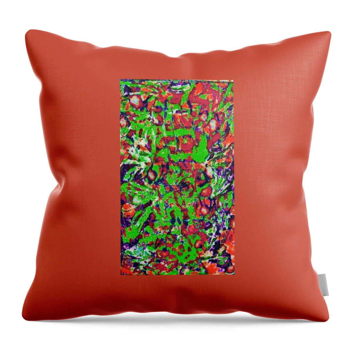 Wild Flowers Growing Throw Pillow featuring the pastel Wild Flowers Growing by Brenae Cochran