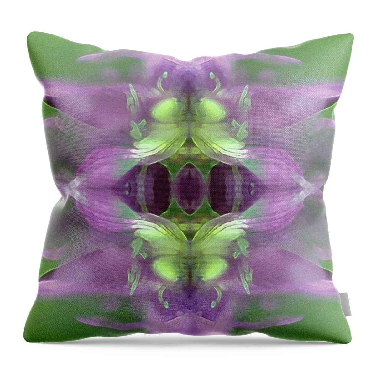 Image Tags Throw Pillow featuring the digital art Floral_00PF by Alex W McDonell