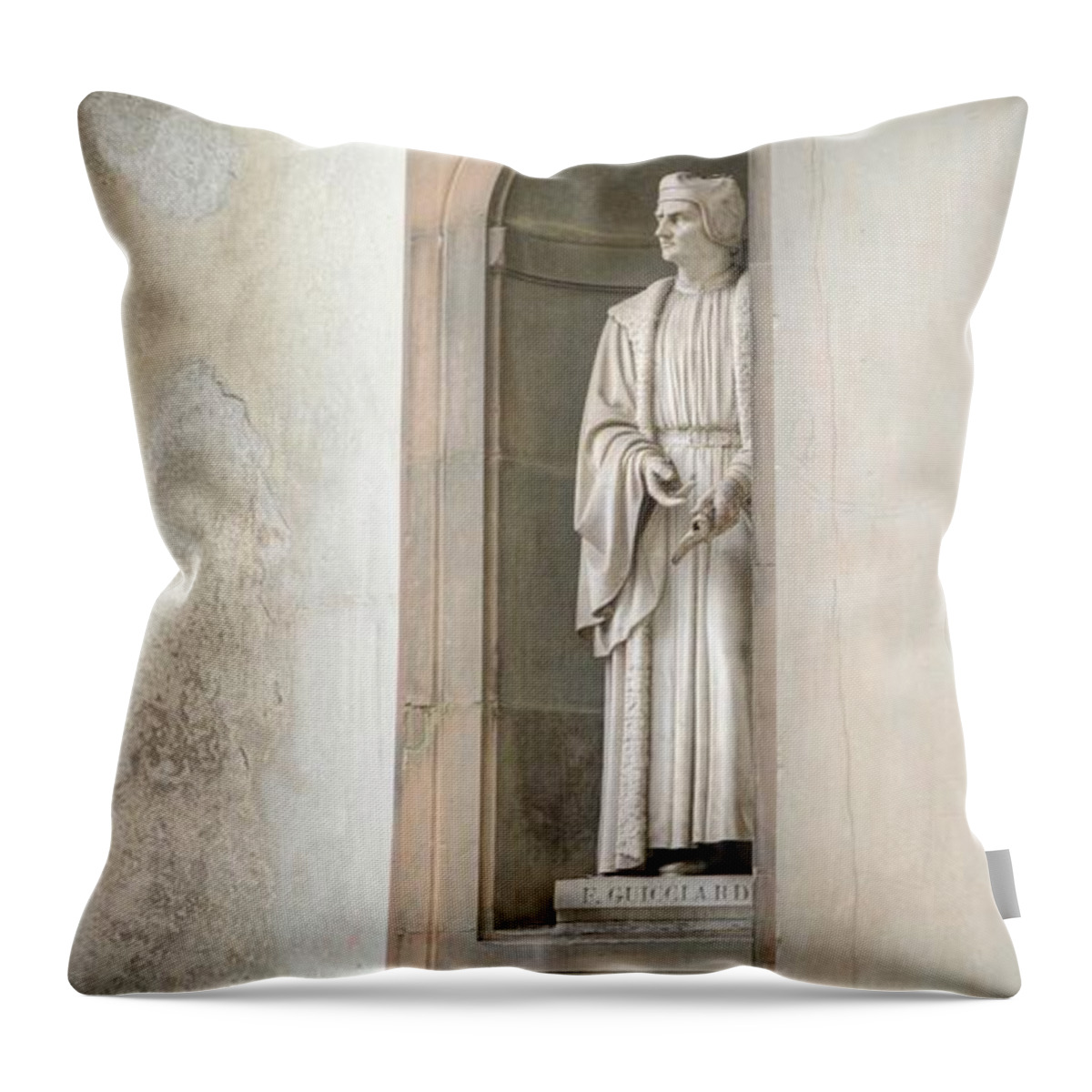 Florence Throw Pillow featuring the photograph Florence Statue by Bill Hamilton