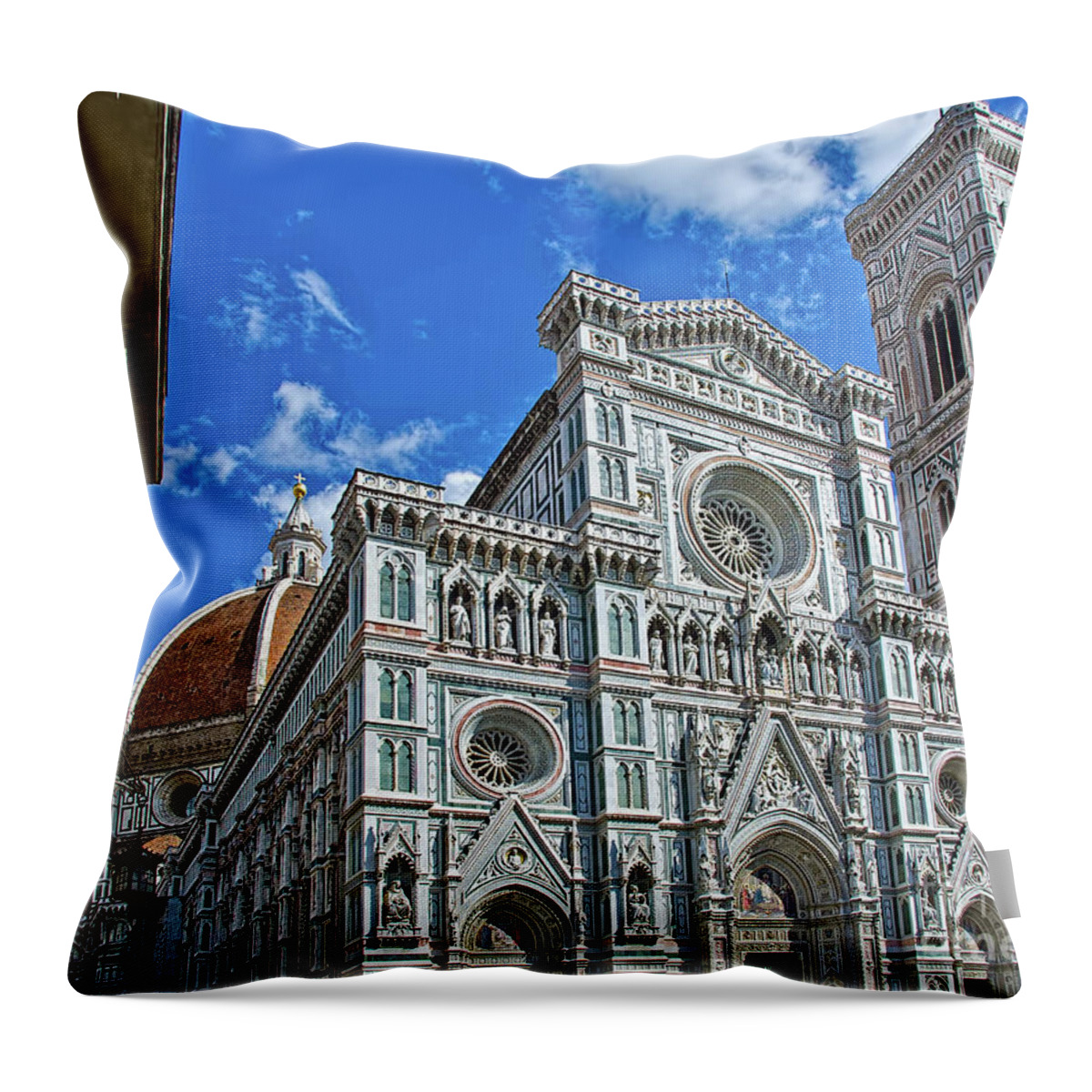 Cattedrale Di Santa Maria Del Fiore Throw Pillow featuring the photograph Florence the Dome by Maria Rabinky