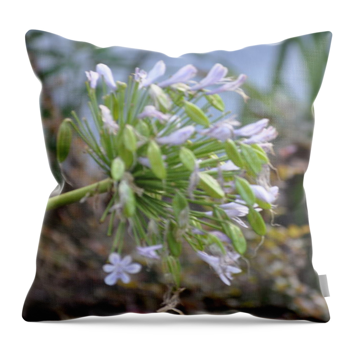 Purple Flower Throw Pillow featuring the photograph Gretchen's Images by Gretchen Byars