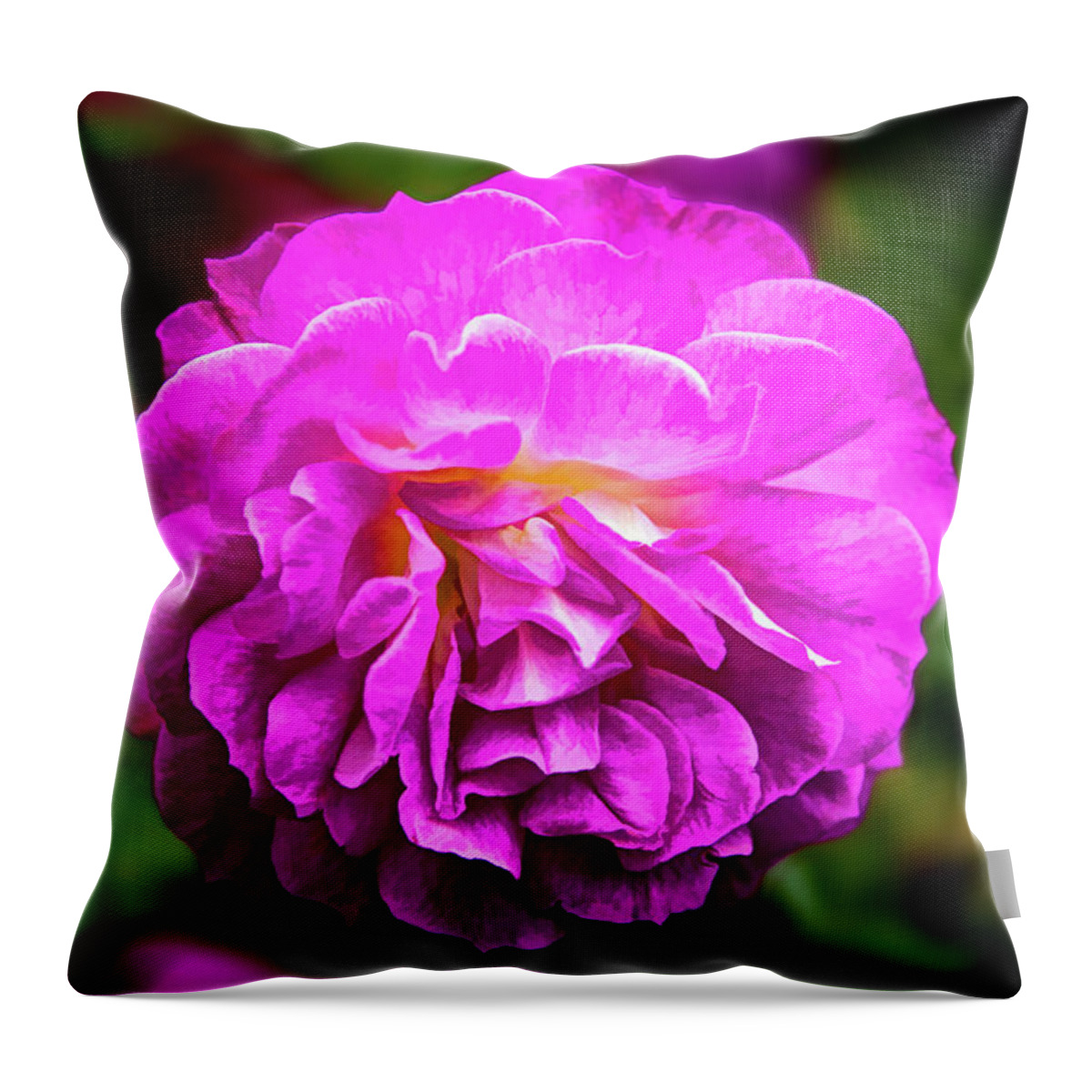 Art Throw Pillow featuring the photograph Flower in a Garden by Maria Coulson
