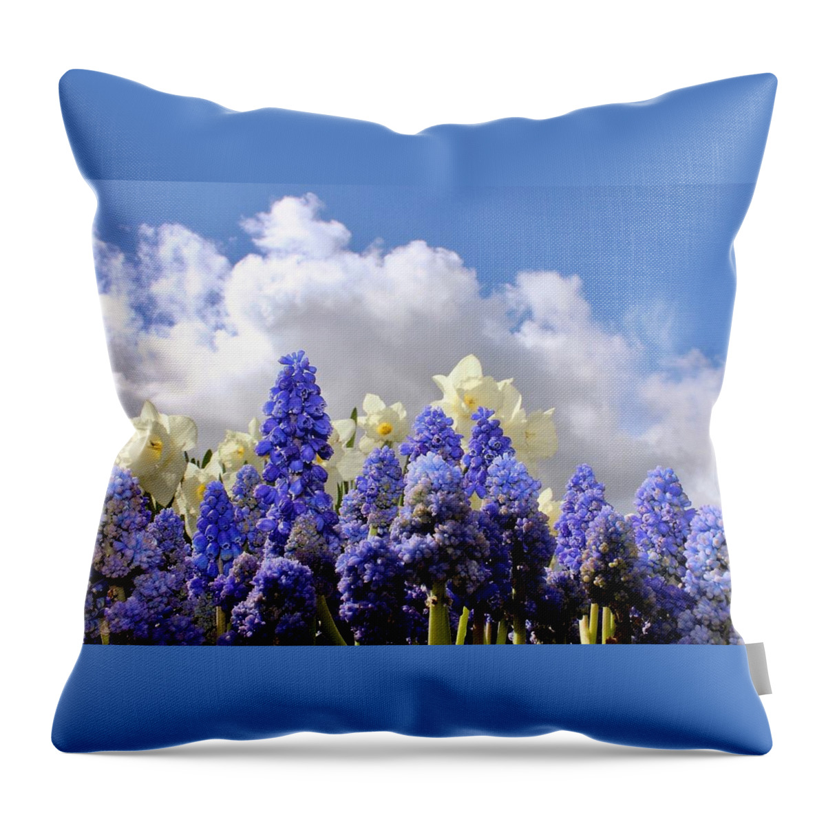 Flowers Throw Pillow featuring the photograph Flowers and Sky by Brian Eberly