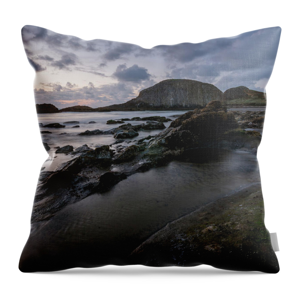 Seal Rock State Wayside Throw Pillow featuring the photograph Flowing to the Sea by Margaret Pitcher