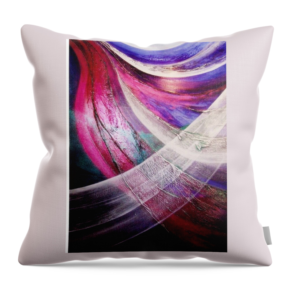 Flying. Light Throw Pillow featuring the painting Flying by Kumiko Mayer