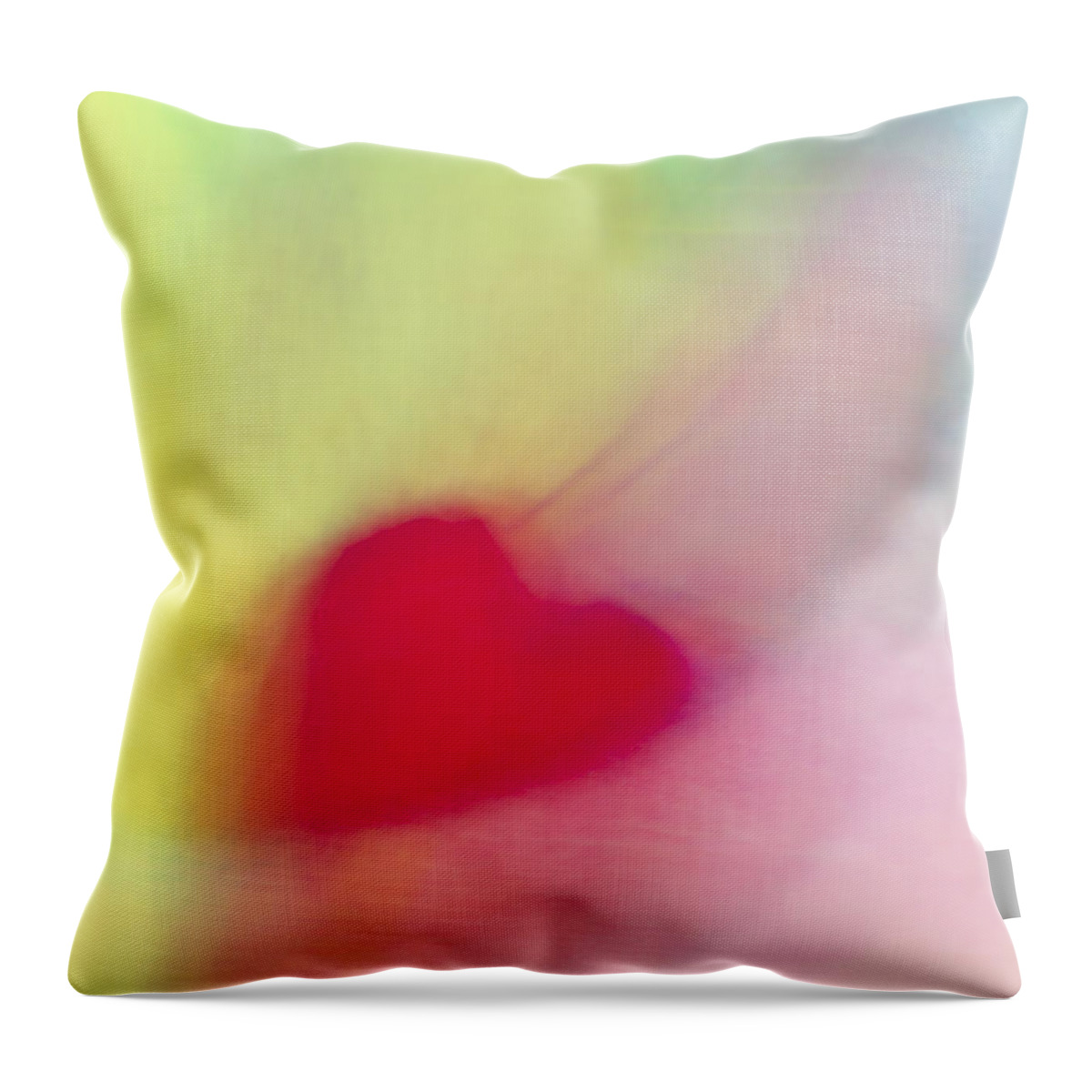 Hearts Throw Pillow featuring the digital art Flying Red Heart by Susan Stone