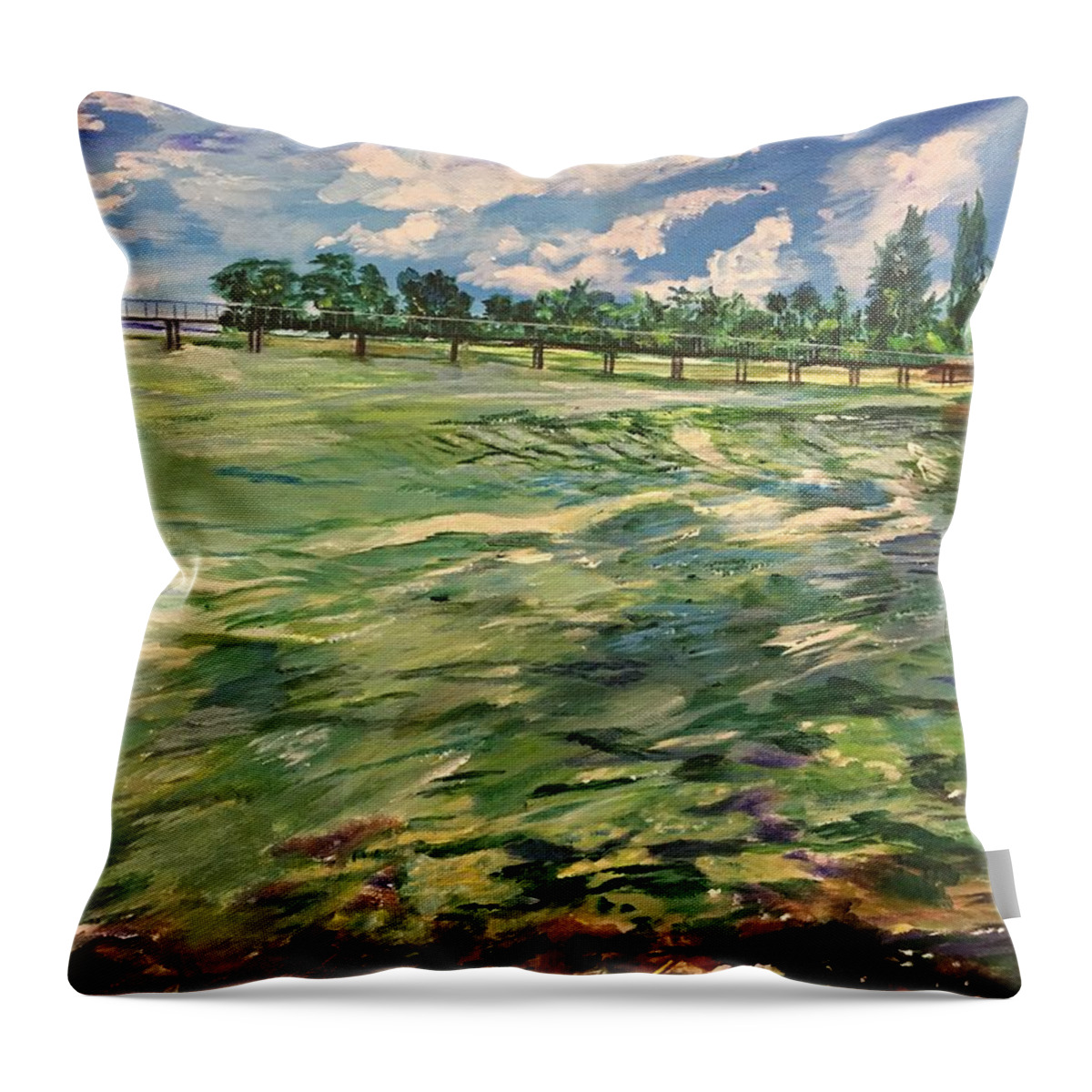Sea Throw Pillow featuring the painting Follow Your Heart by Belinda Low