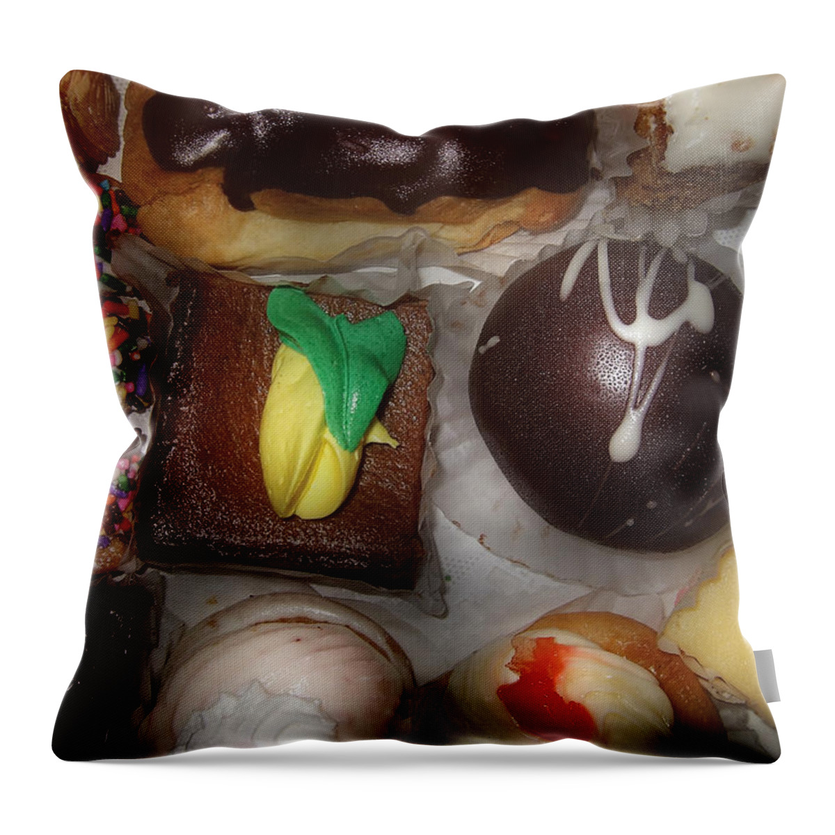 Candy Throw Pillow featuring the photograph Food - Candy - Oh Boy by Mike Savad