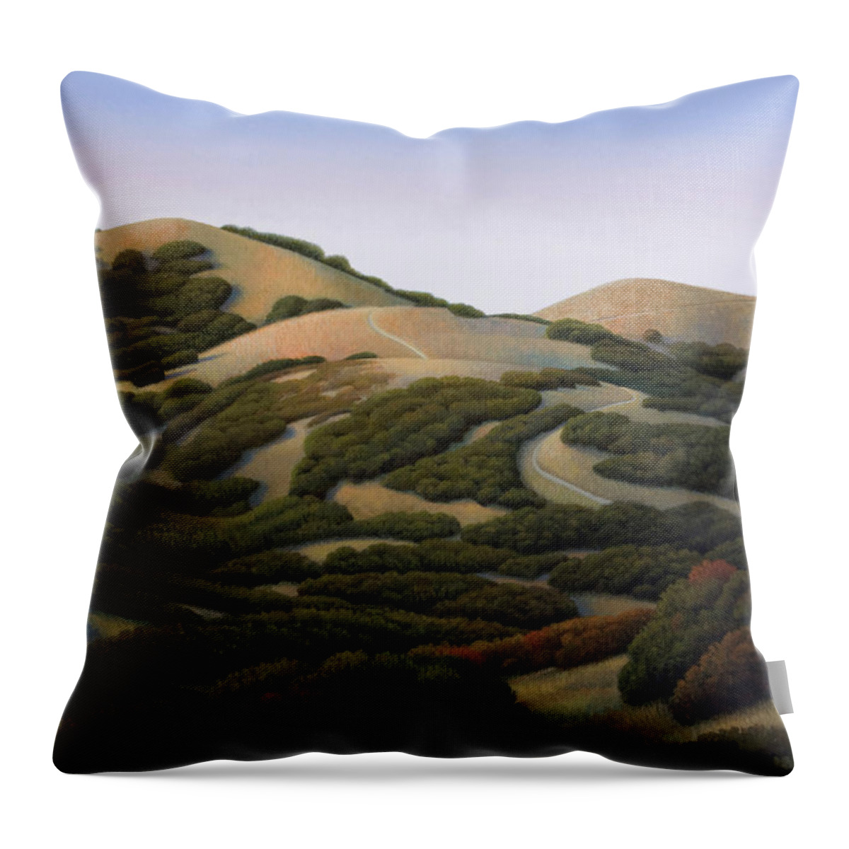 Salt Lake City Throw Pillow featuring the painting Foothills by Chris Miles