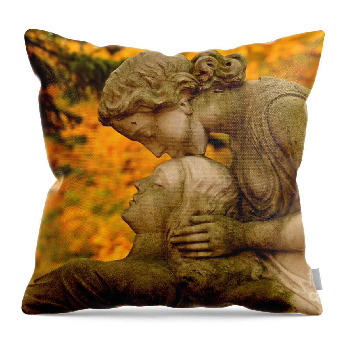 Cemetery Throw Pillow featuring the photograph For always and ever by Heather King