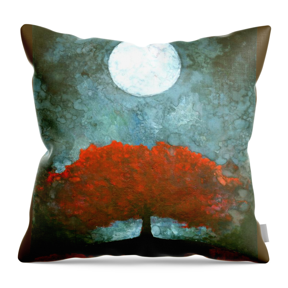 Colour Throw Pillow featuring the painting For Ever by Wojtek Kowalski