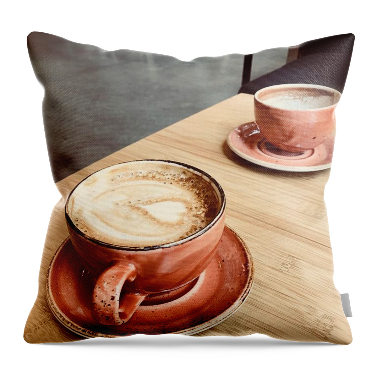 Coffee Throw Pillow featuring the photograph For the Love of Coffee by KD Johnson
