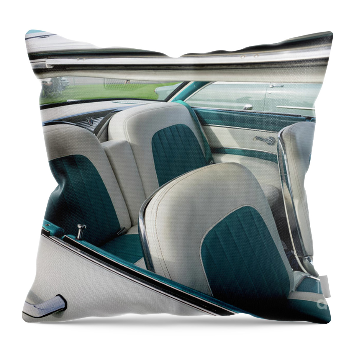 1950s Throw Pillow featuring the photograph Ford Fairlane Victoria 05 by Rick Piper Photography