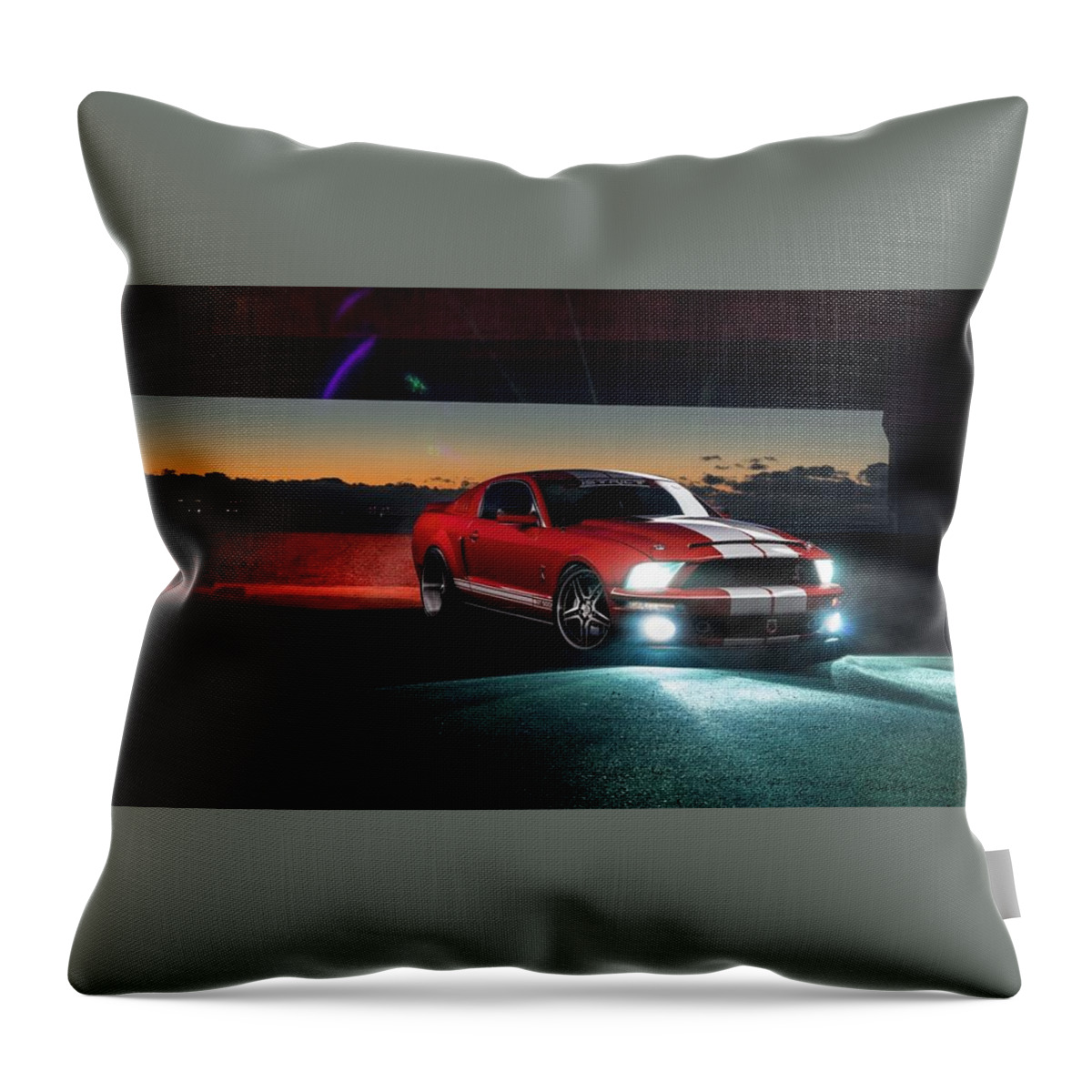 Ford Mustang Shelby Gt500 Throw Pillow featuring the photograph Ford Mustang Shelby GT500 by Jackie Russo