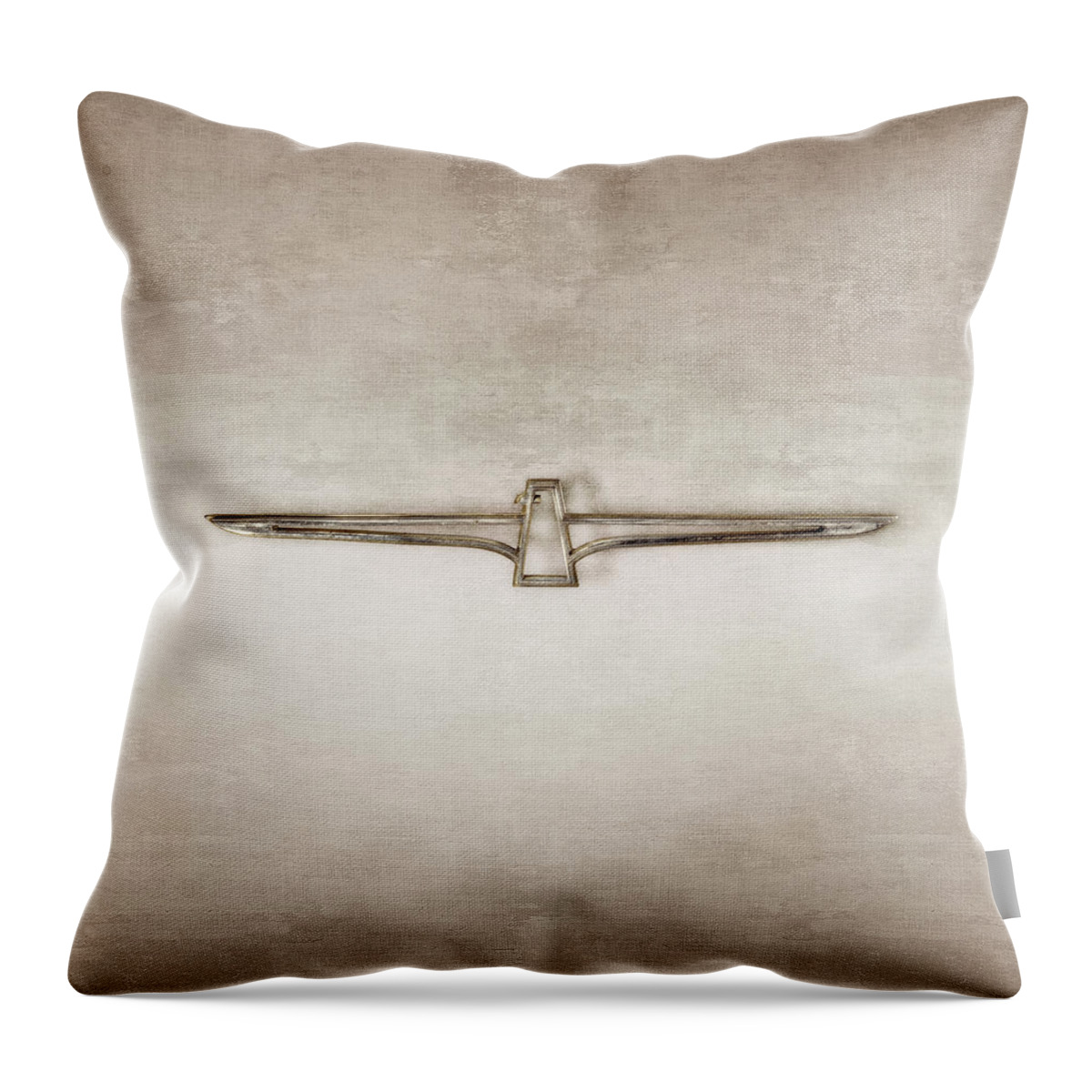 Automotive Throw Pillow featuring the photograph Ford Thunderbird Emblem by YoPedro