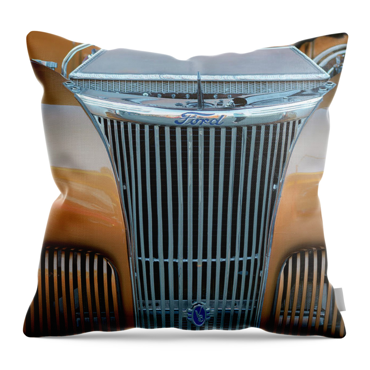 Antique Throw Pillow featuring the photograph Ford V8 by Jim Shackett