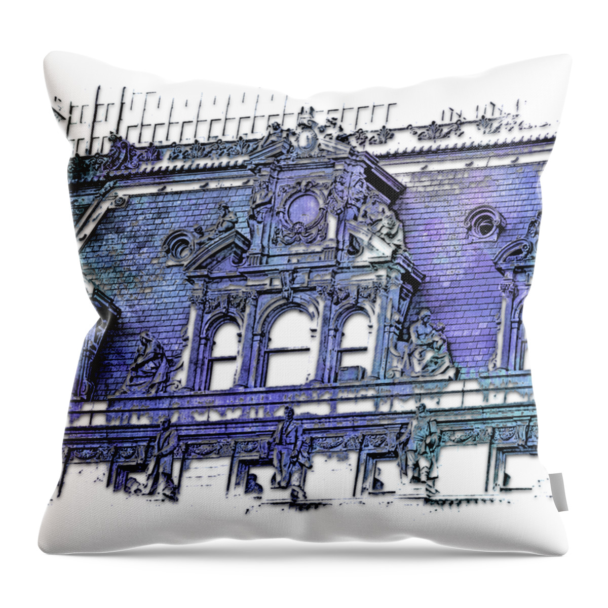 Berry Throw Pillow featuring the photograph Forefathers Berry Blues 3 Dimensional by DiDesigns Graphics