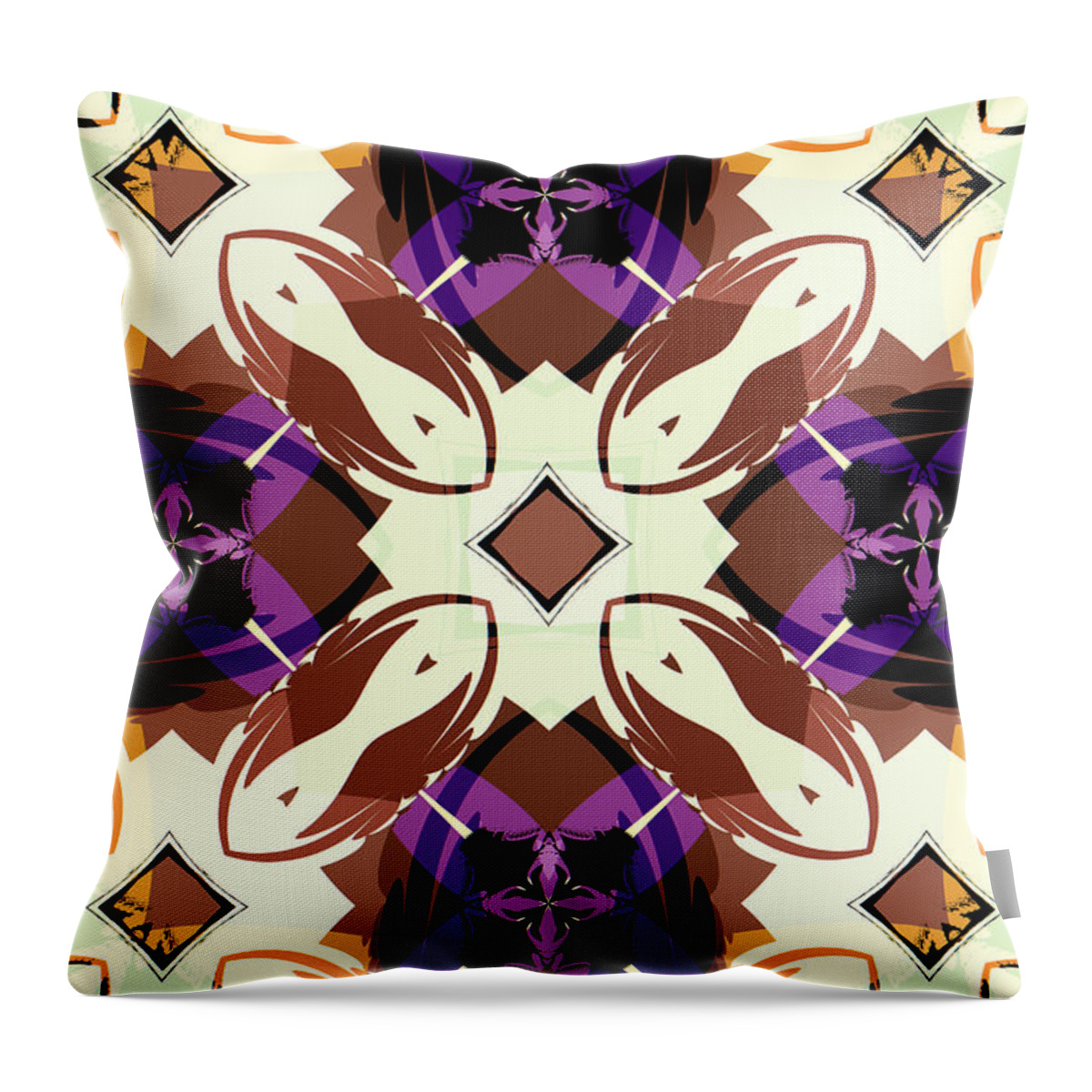 Abstract Throw Pillow featuring the digital art Foreplay by Jim Pavelle