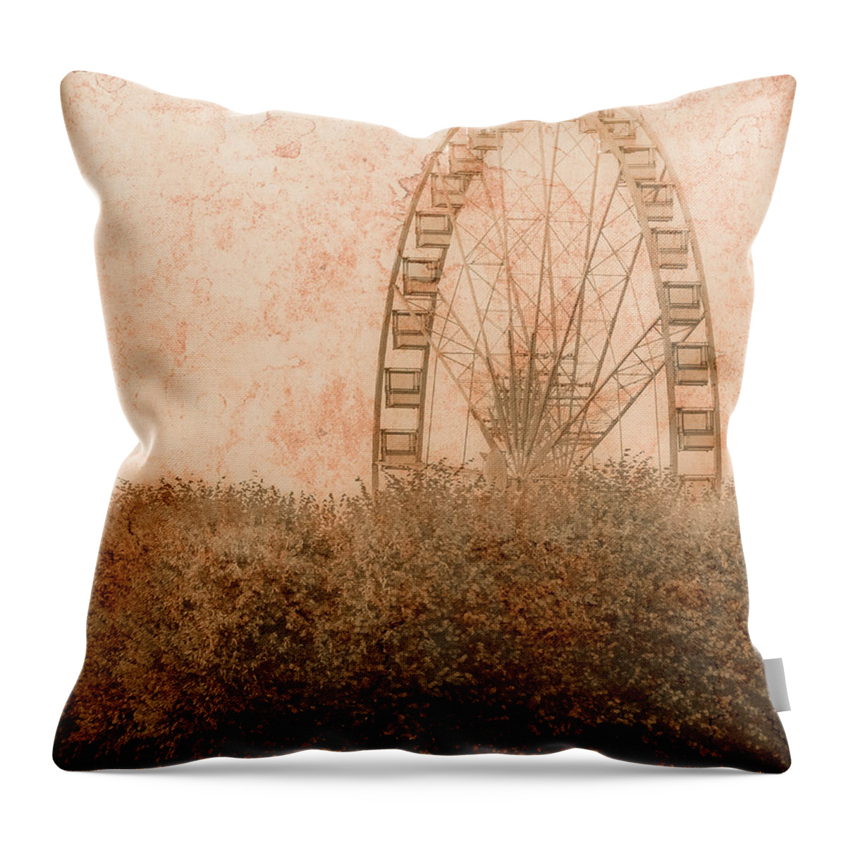 Paris Throw Pillow featuring the photograph Paris, France - Forest Wheel by Mark Forte