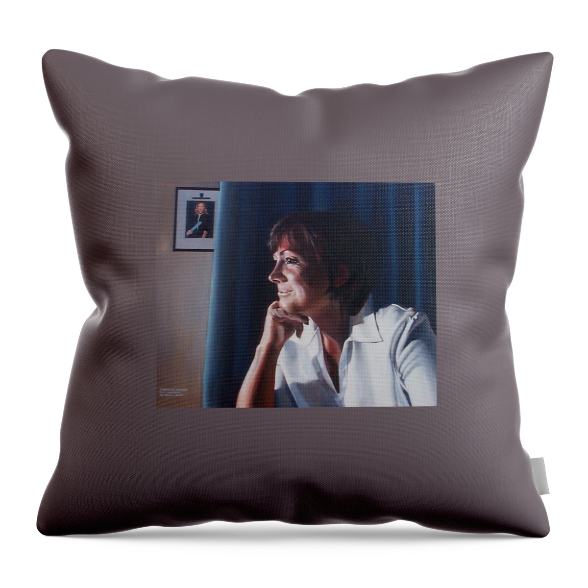 Joey Johnson Throw Pillow featuring the painting Forever Young by Tim Johnson