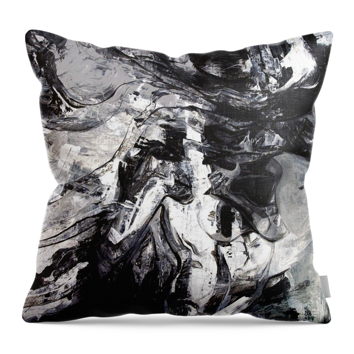 Forgive Throw Pillow featuring the painting Forgive This Sacred Disaster by Jeff Klena