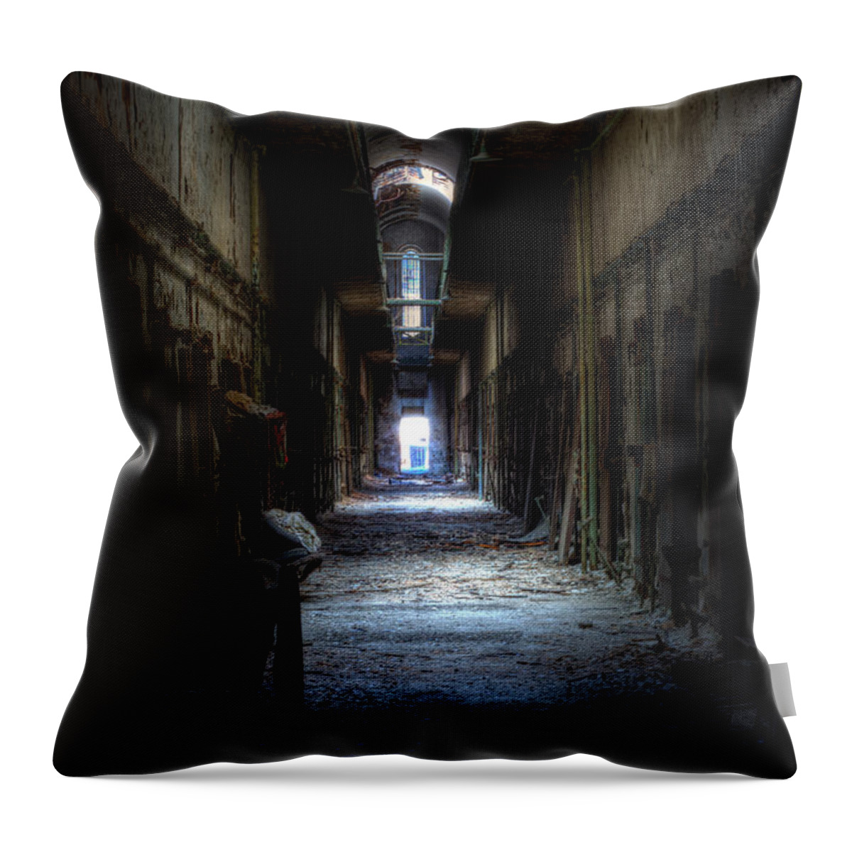Eastern State Throw Pillow featuring the photograph Forgotten Times by Scott Wyatt