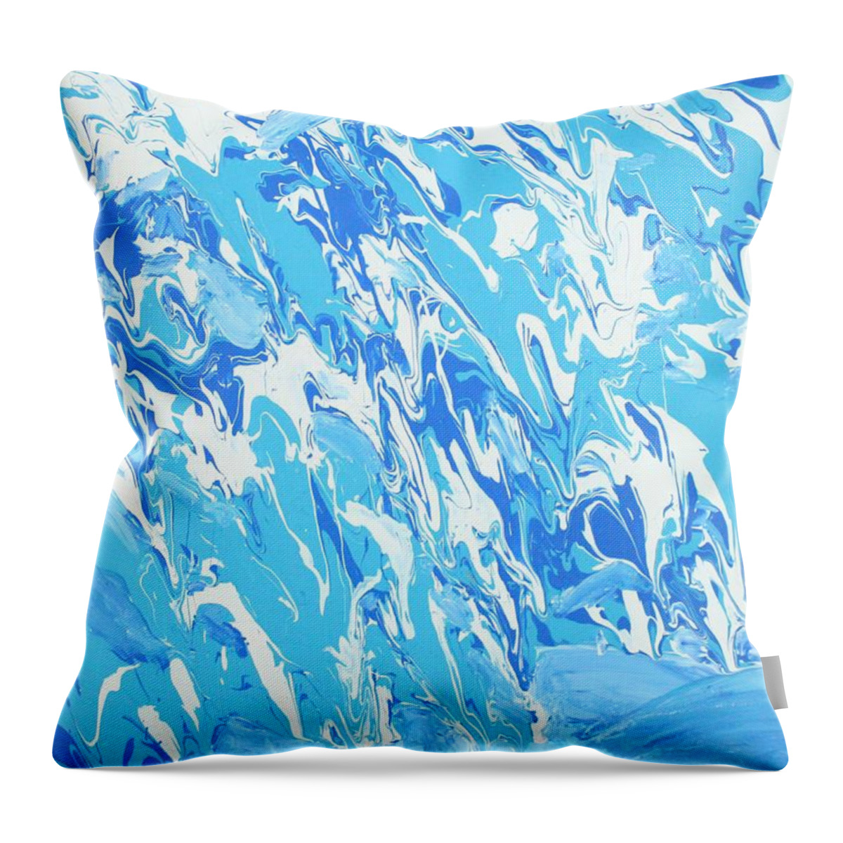 Water Throw Pillow featuring the painting Formless Collection edition 1 by Sonye Locksmith