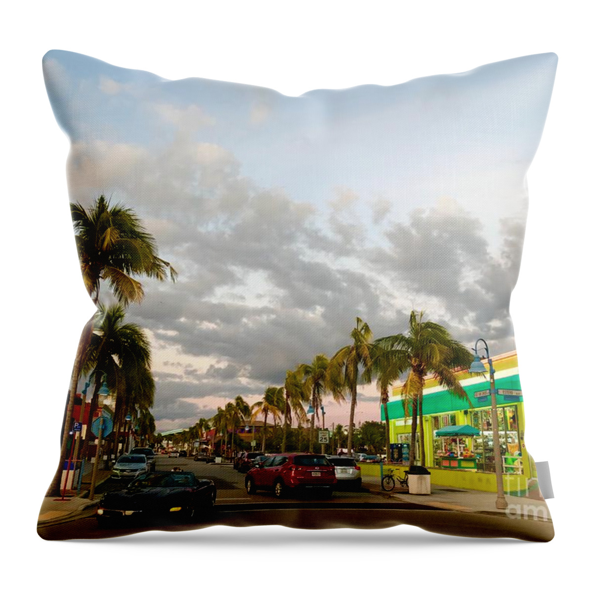 Fort Meyers Throw Pillow featuring the photograph Fort Meyers, Florida by Suzanne Lorenz