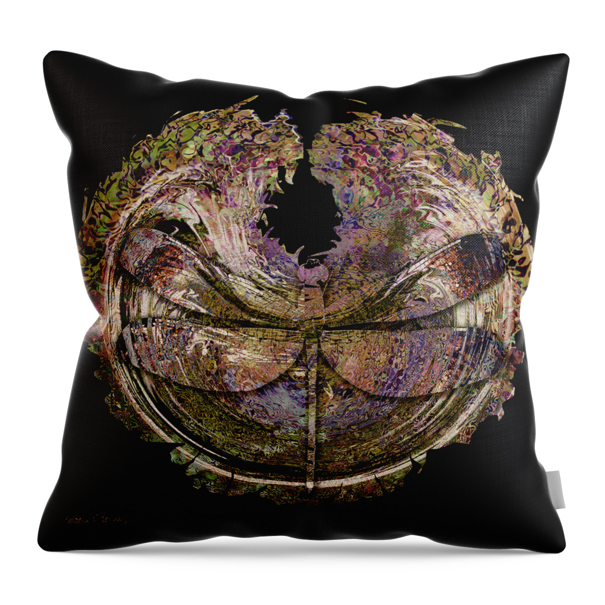 Fossil Throw Pillow featuring the digital art Fossil by Barbara Berney