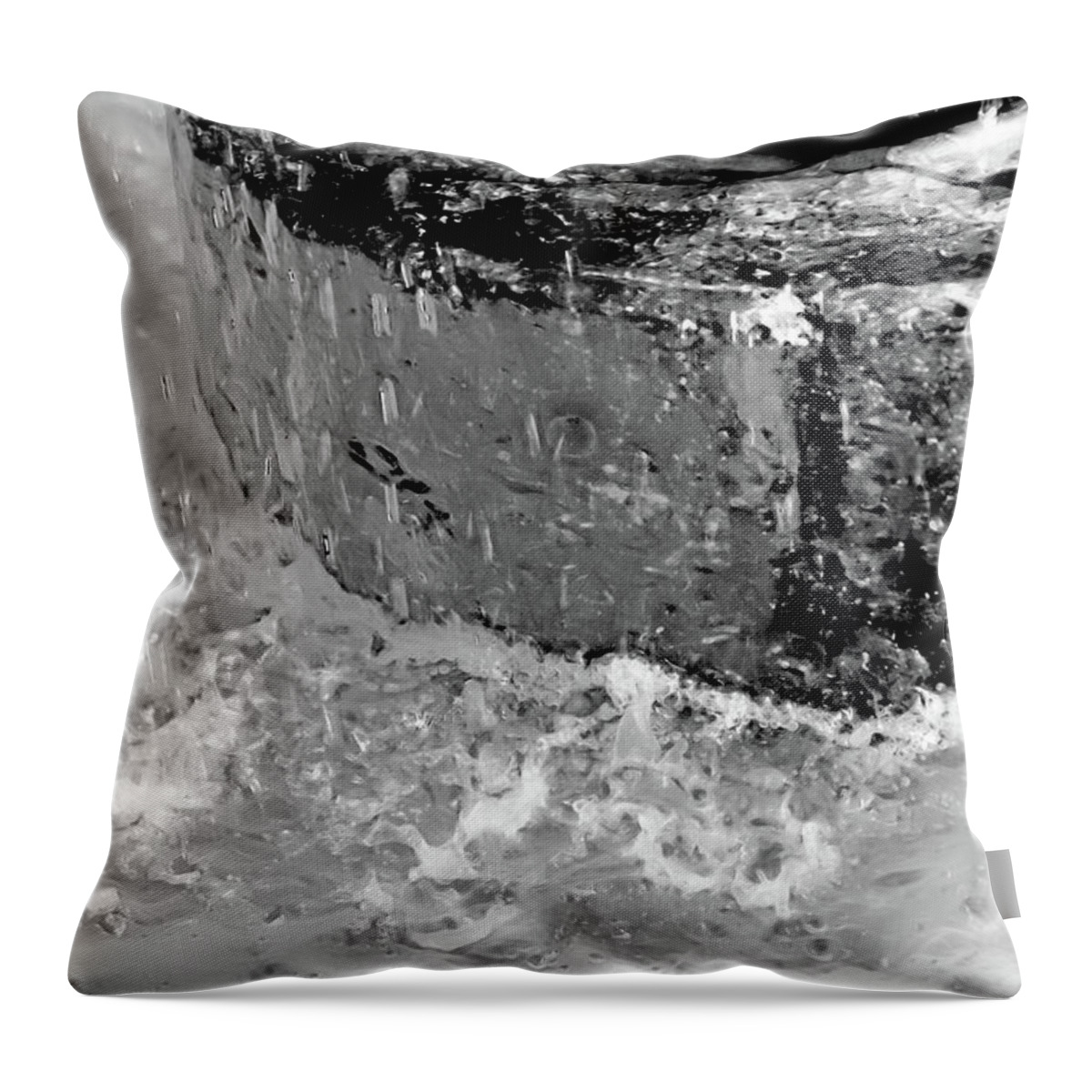 Water Drops Throw Pillow featuring the photograph Fountain Water Drops by Gina O'Brien