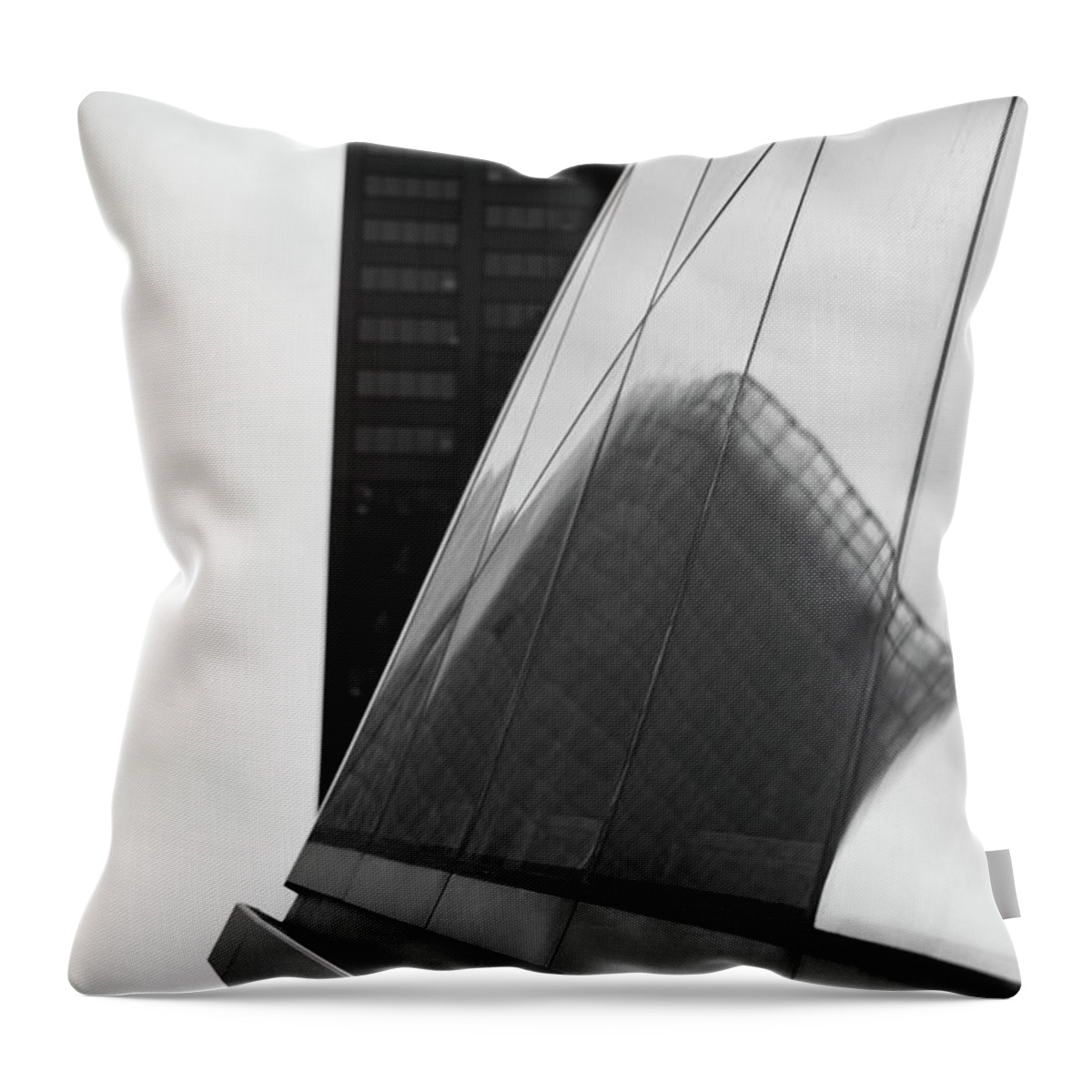 Abstract Throw Pillow featuring the photograph Fourteenth Floor down by J C