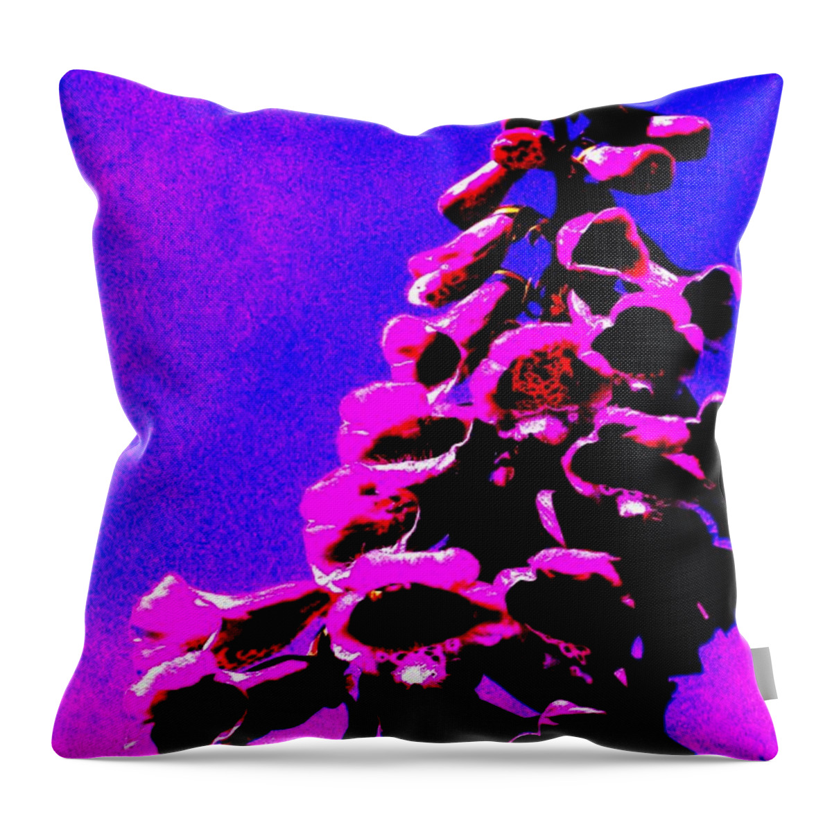 Foxglove Throw Pillow featuring the painting Foxglove by Renate Wesley