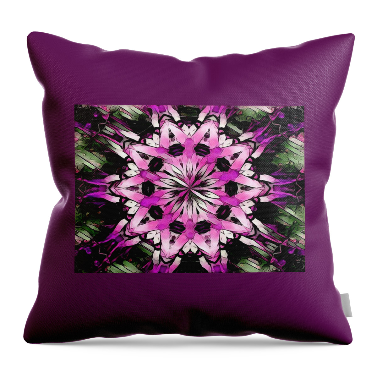 Digital Art Throw Pillow featuring the digital art Fractal Abstract by Artful Oasis 3 by Artful Oasis