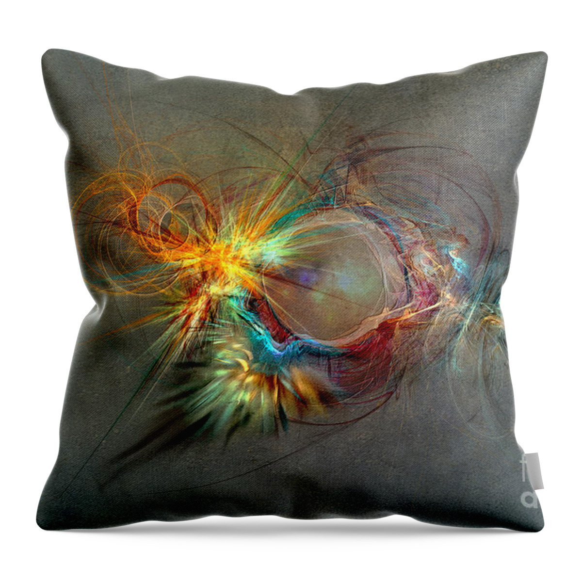 Fractal Throw Pillow featuring the digital art Fractal Art Beauty by Justyna Jaszke JBJart