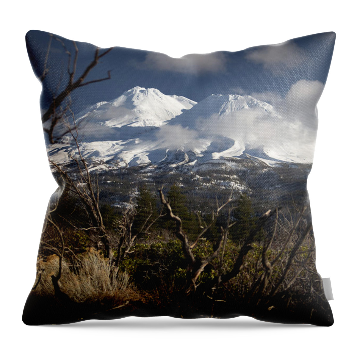 Mt. Throw Pillow featuring the photograph Framed by Marnie Patchett