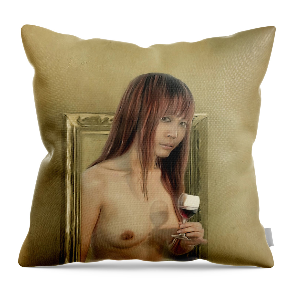 Salome Throw Pillow featuring the painting Framed Numer 2 by Salome Hooper