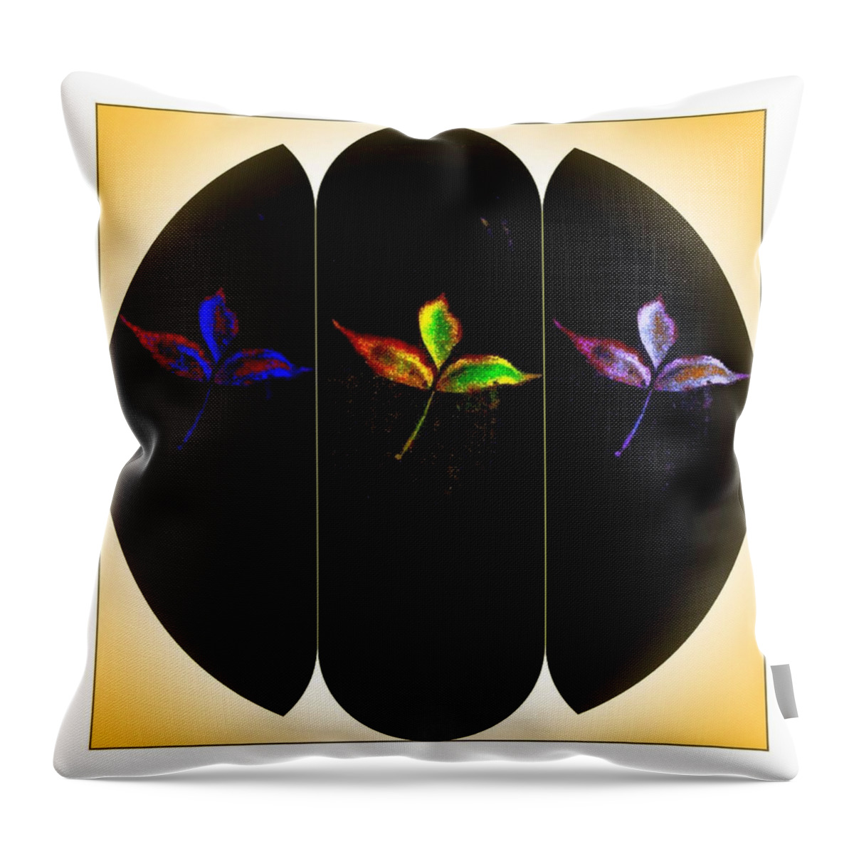 Leaves Throw Pillow featuring the photograph Framing Autumn by Nick Heap
