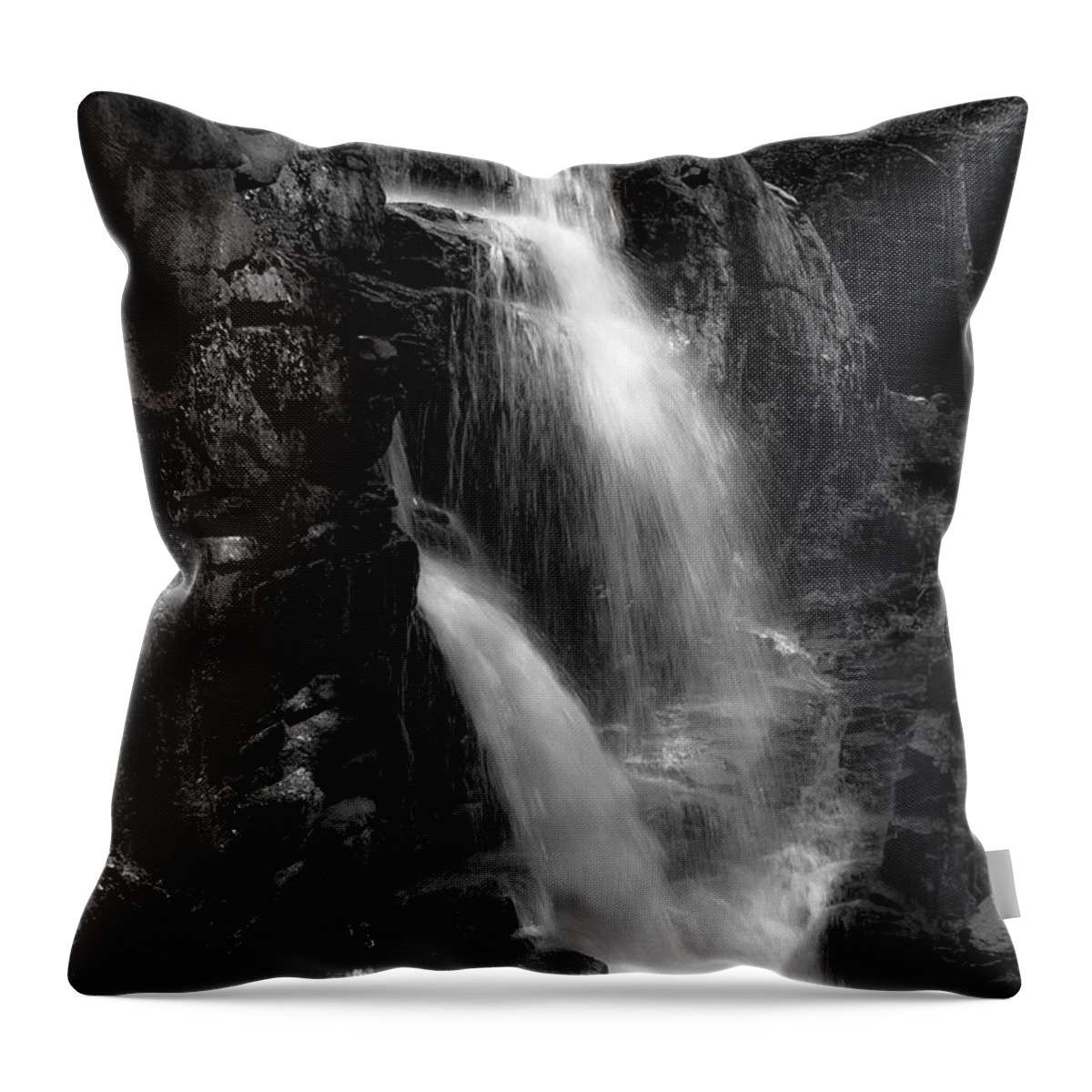 Franconia Notch Waterfall Throw Pillow featuring the photograph Franconia Notch Waterfall by Jason Moynihan