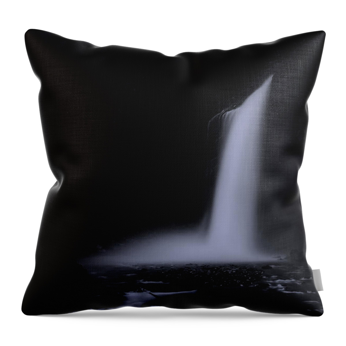Flowing Throw Pillow featuring the photograph Franklin Falls Black and White 2 by Pelo Blanco Photo