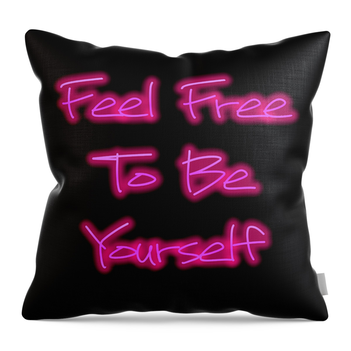 You Throw Pillow featuring the digital art Free To Be Yourself  by Rachel Hannah