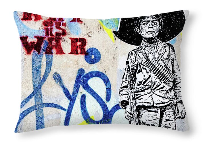 Art Is War Throw Pillow featuring the photograph Freedom Fighter by Art Block Collections
