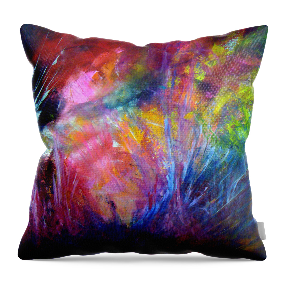 Anivad Throw Pillow featuring the painting Freedom of the Dragon Fly by Davina Nicholas