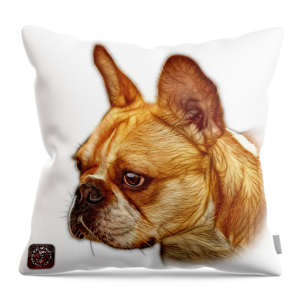 French Bulldog Throw Pillow featuring the painting French Bulldog Pop Art - 0755 WB by James Ahn