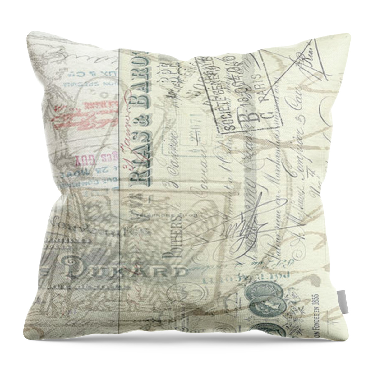 Mug Throw Pillow featuring the photograph French Letters Mug by Edward Fielding
