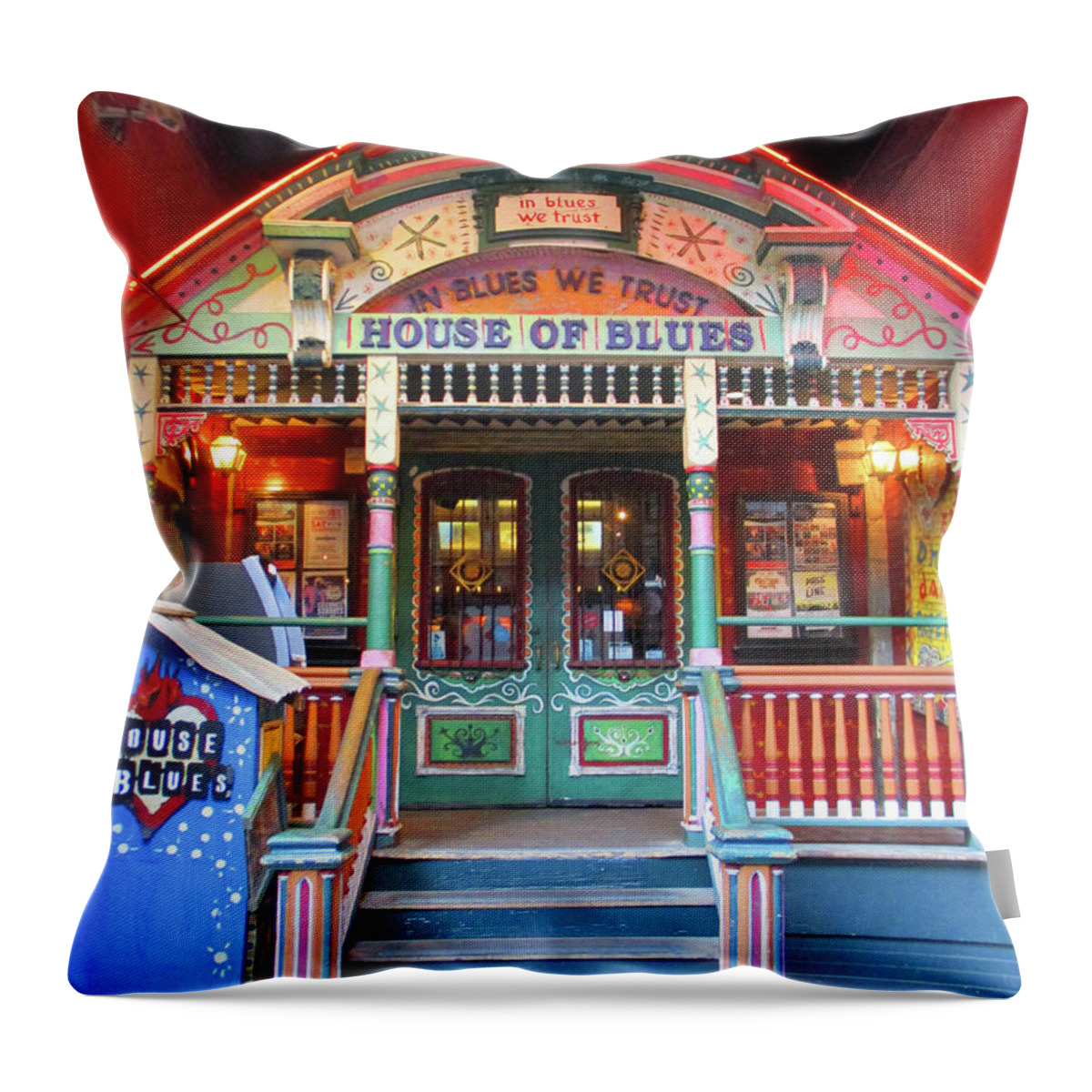 French Quarter Throw Pillow featuring the photograph French Quarter 113 by Randall Weidner