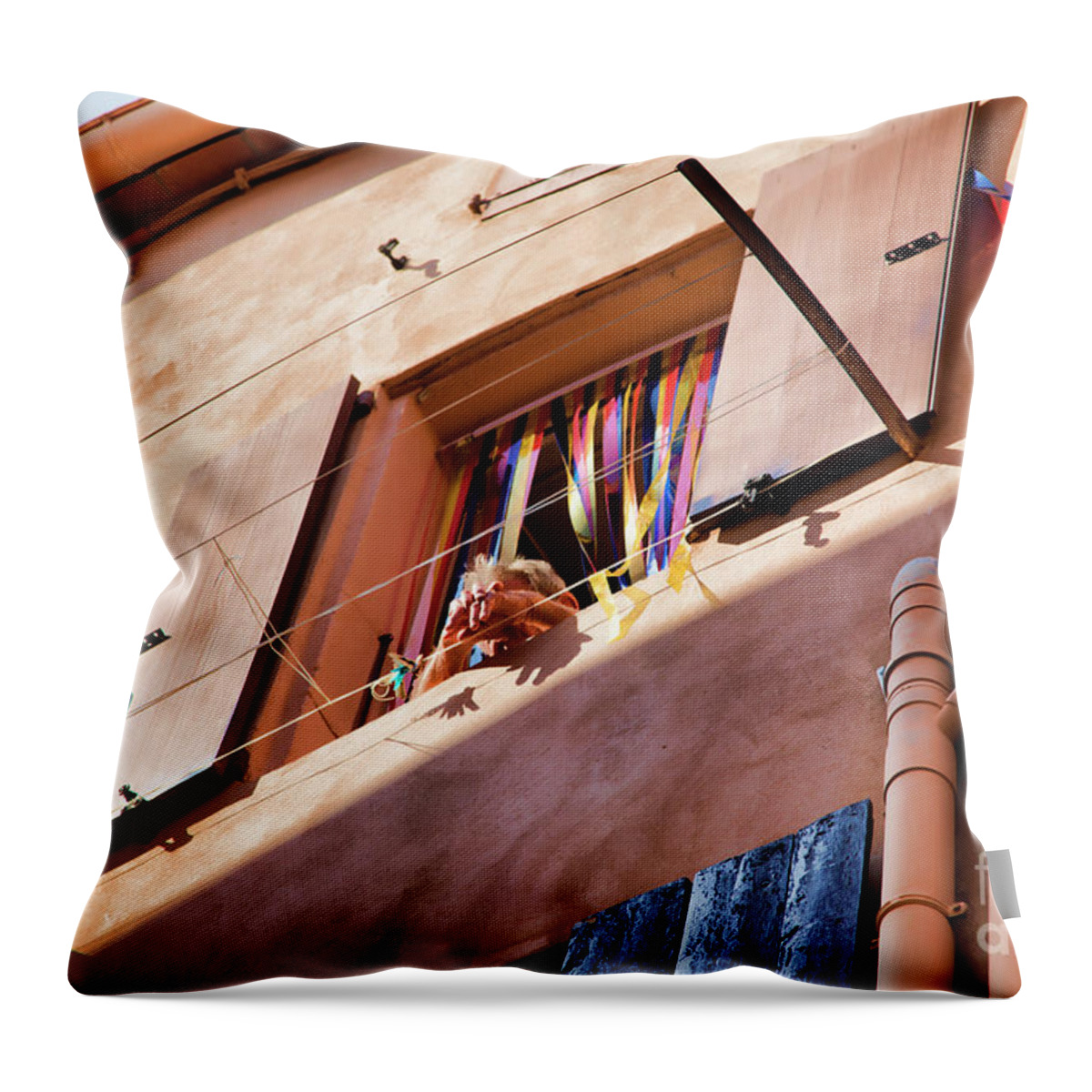 France Throw Pillow featuring the photograph Frenchman window by Chuck Kuhn