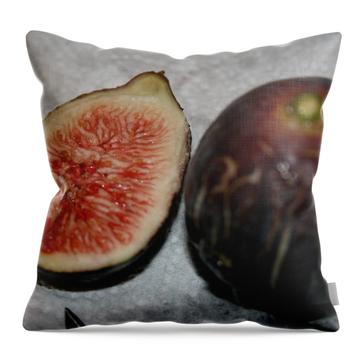 Fig Throw Pillow featuring the photograph Fresh Fig by Kristen Mellegers