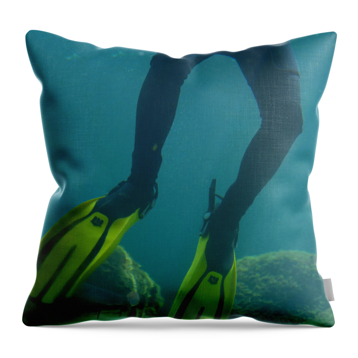 Frog Legs Throw Pillow featuring the photograph Frog Legs by Liane Wright