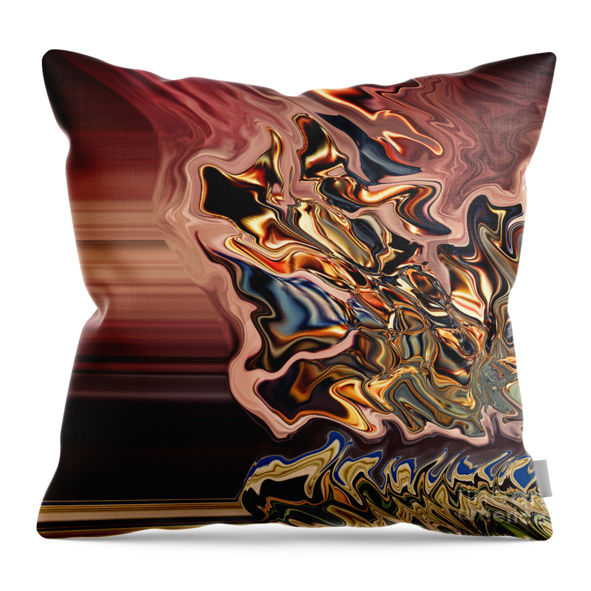 Motion Throw Pillow featuring the digital art From Beyond V by Jim Fitzpatrick