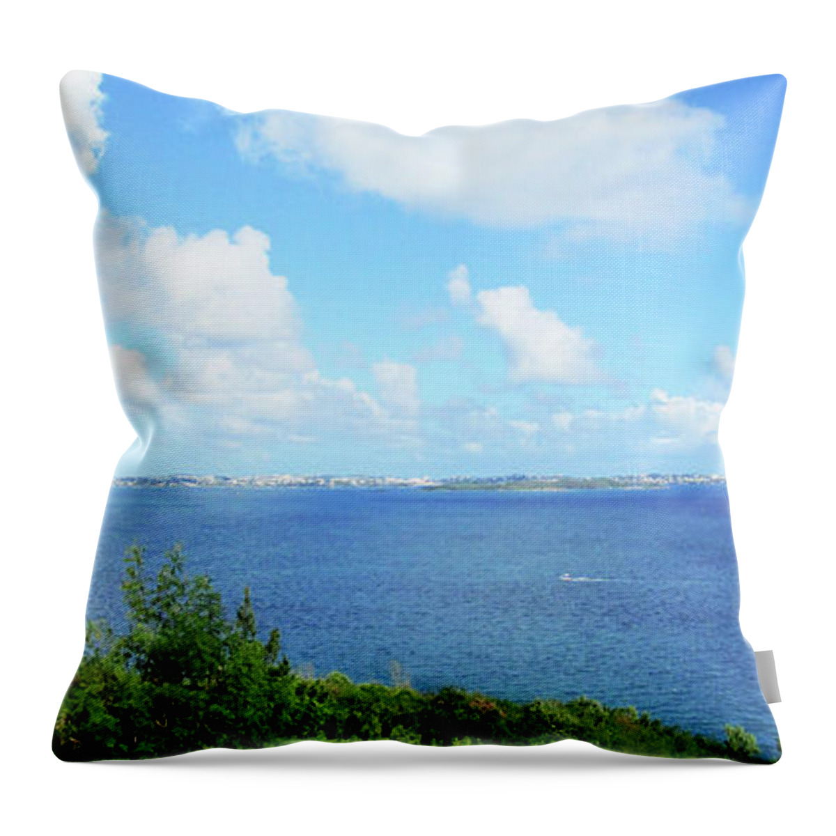Bermuda Throw Pillow featuring the photograph From Scaur Hill Bermuda by Ian MacDonald